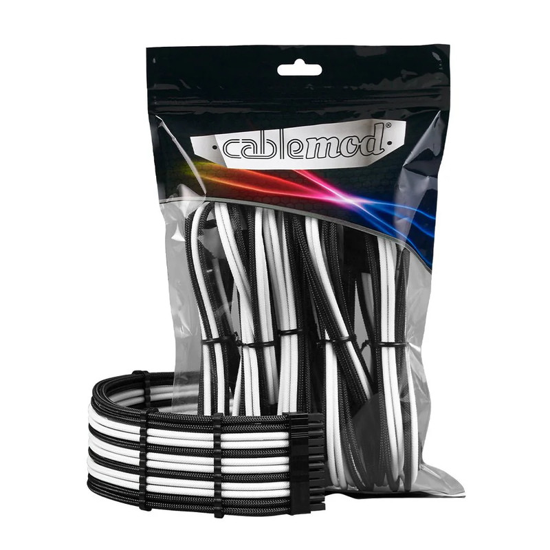 CableMod Pro ModMesh 12VHPWR to 3x PCI-e 45cm Extension Kit - Black & White - كابل